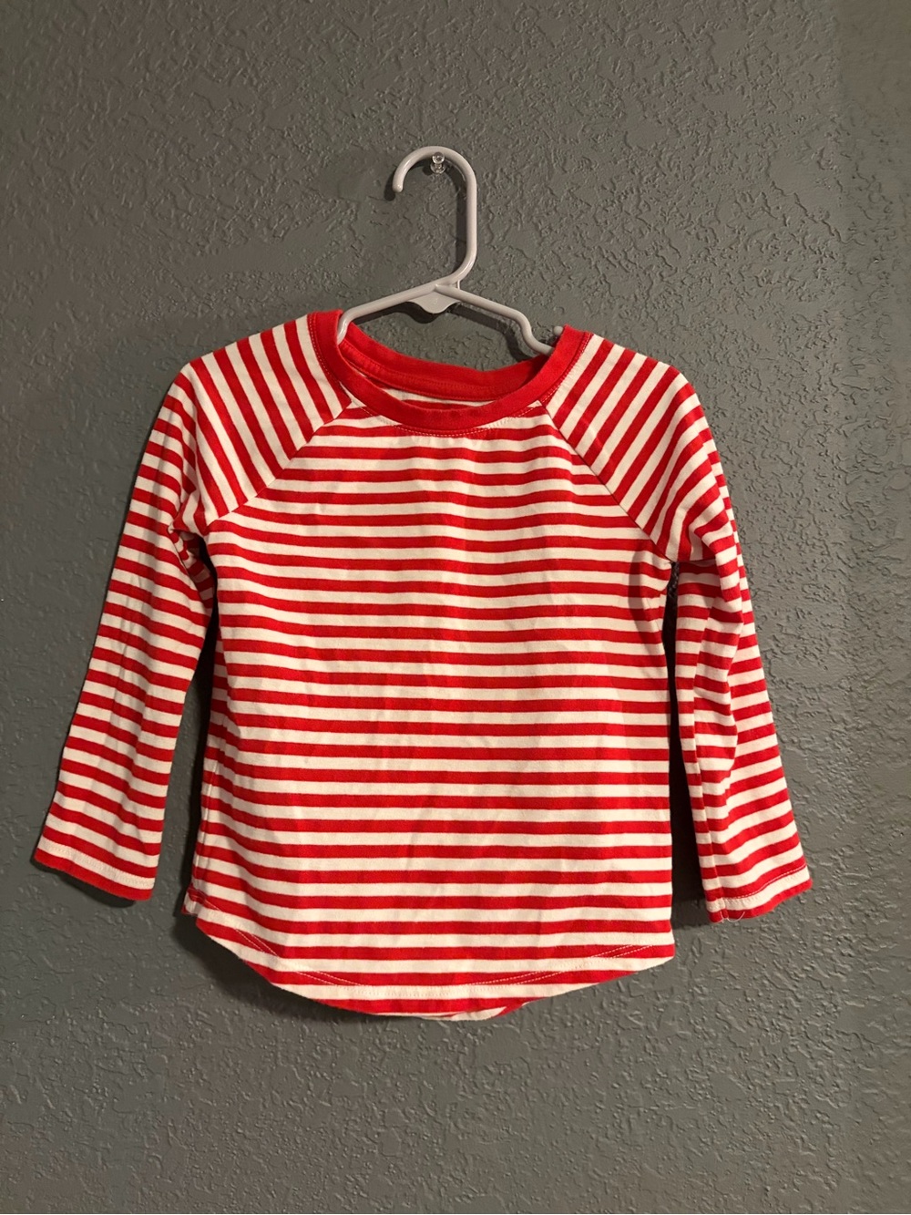 Cat & Jack Red and White Striped Tee